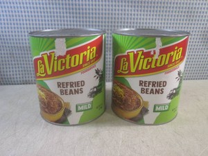 (C-3) 2 - 7 Pound Cans of Mild Refried Beans Best by Aug 2027