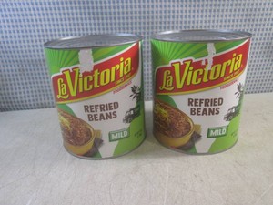 (C-3) 2 - 7 Pound Cans of Mild Refried Beans Best by Aug 2027