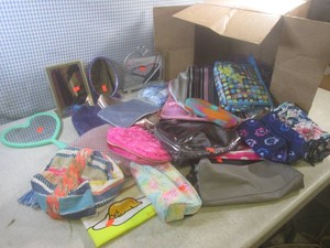 (BR3) Box Full of Assorted Accessories Bags, Mirrors Etc