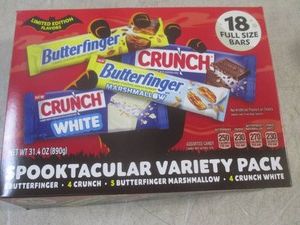 (B-3) Box of 18 Full Size Candy Bars Variety Pack Past Date