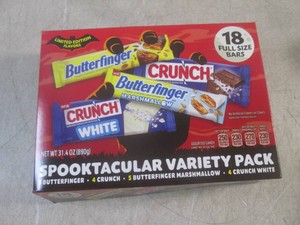 (B-3) Box of 18 Full Size Candy Bars Variety Pack Past Date