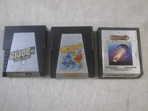 (BSB) 3 Vintage Atari 2600 Game Cartridges - GI Joe Cobra Strike  Q-bert  Journy Escape