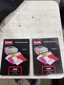 Uline Fluorescent Green Laser Labels