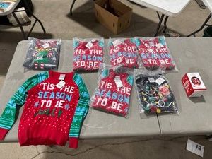 Christmas Sweaters & Ornament Lot