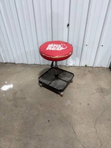BIG RED Rolling Shop Stool