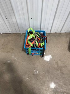 Crate of Assorted Tie-Down Straps