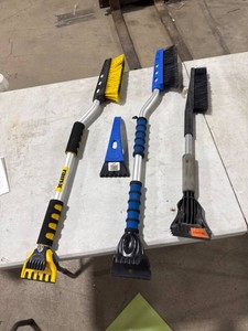 Snow Brushes & Ice Scrapers Lot