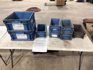 Assorted Plastic Storage Bins