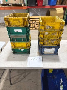 9 Plastic Stacking Crates