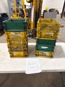 Lot of 10 Plastic Storage Crates