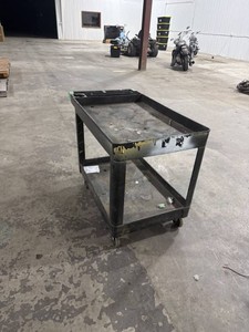 Black Two-Shelf Utility Cart