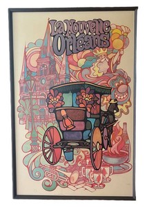 LLR - Psychedelic Art Poster - Vintage John Lichtenwalner La Nouvelle Orleans