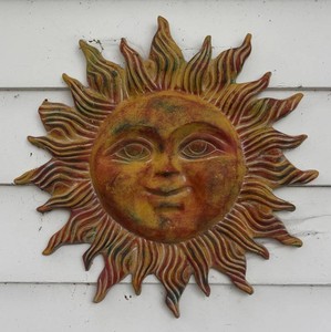 BY - Decorative Celestial Sun Face Wall Plaque - 26 Inch