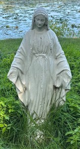 BY - Cement Virgin Mary Statue