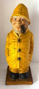 LLR - Vintage Nautical Sea Captain Ceramic Sculpture