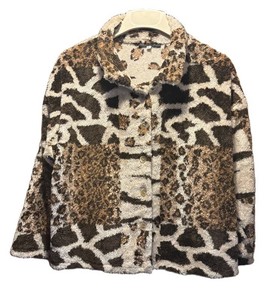 LLM - Vintage Supply & Demand Animal Print Womens Jacket Size L