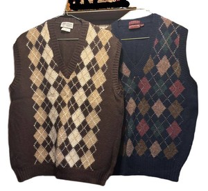 LLR - Vintage Argyle Sweater Vests by Ralph Lauren and Northbriar