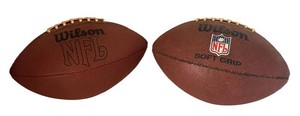 LLR - Two Vintage NFL Footballs - Wilson Soft Grip & NFL