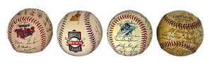 LLR - Four Vintage Baseballs Twins, 1987 World Series & More