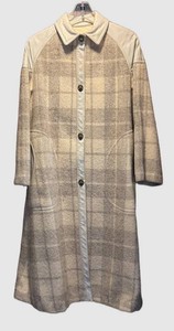 LLM - Vintage Plaid Button-Front Longline Coat