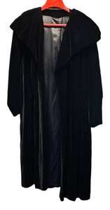 LLM - Vintage Velvet Coat with Black Shawl Collar