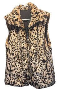 LLM - Faux Fur Animal Print Vest