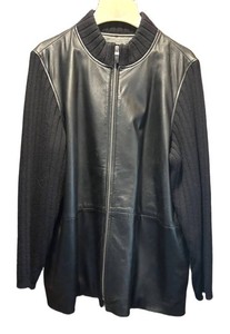 LLSC - Liz Claiborne Womens Leather Coat Size 1X