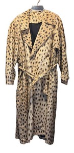 CR1 - Vintage Animal Print Trench Coat