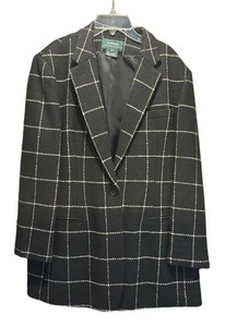 CR1 - Vintage Lauren Ralph Lauren Plaid Womens Blazer Size 16