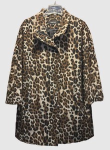 CR1 - Ellen Tracy Leopard Patterned Coat Size 16