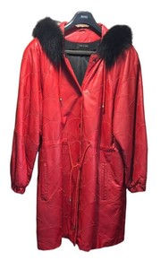 CR1 - Red Coat with Faux Fur Accents