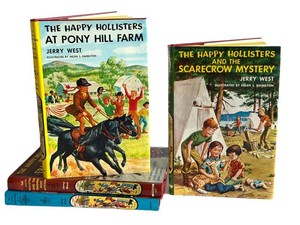 Vintage Childrens Happy Hollisters Books - Jerry West (Lot of 4)
