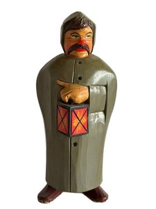 K - Vintage Austrian Carved Wooden Music Decanter - Reuge Mechanism