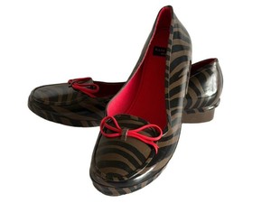 Jelly Flats - Kate Spade New York Zebra Print Red Bow Size 8