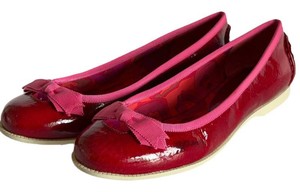 Ballet Flats - Marc Jacobs Red Patent Leather Pink Bows Size 39