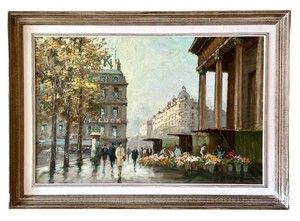LR - Vintage Framed Wall Art - CLAORAN Paris Street Scene