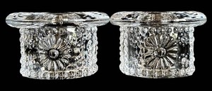 LR - Candle Holders - Vintage Kosta Boda Daisy Pair Rolf Sinnemark