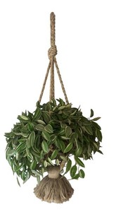 K - Hanging Planter With Faux Plant