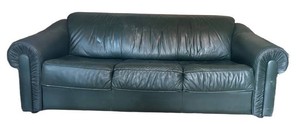 K - Vintage Couch - Hunter Green Rolled-Arm Sofa