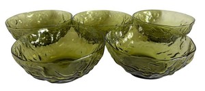 LR - Vintage Glass Bowls - Seneca Driftwood Avocado Green (Lot of 5)