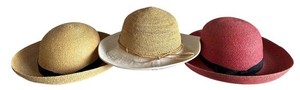 LR - Womens Woven Sun Hats - Annabel Ingal & Helen Kaminski (Lot of 3)