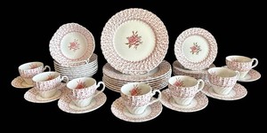 K - Vintage Dinnerware Set - Johnson Bros Rose Bouquet