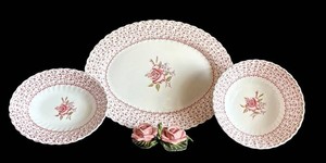 DR - Vintage Serving Pieces - Johnson Bros Rose Bouquet 5-Piece Set