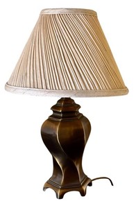 LR - Vintage Table Lamp - Brass Urn-Form Base