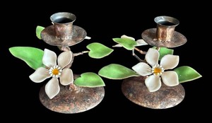 DR - Vintage Candle Holders - Bovano of Cheshire Pair