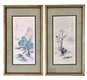 DR - Asian Wall Art - Ling-Fu Yang Summer & Autumn Seasons (Pair)