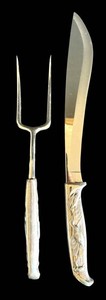 Vintage Carving Knife & Fork Set - Carvel Hall by Briddell