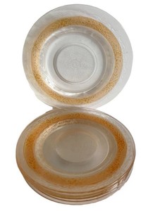 DR - Depression Glass Plates - MacBeth-Evans Floral Set (Lot of 8)