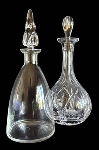 DR - Vintage Crystal Decanters - Atlantis & Cut Crystal (Lot of 2)