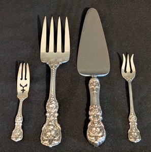 K - Vintage Sterling Silver Serving Francis I Utensils - Reed & Barton (Lot of 4)
